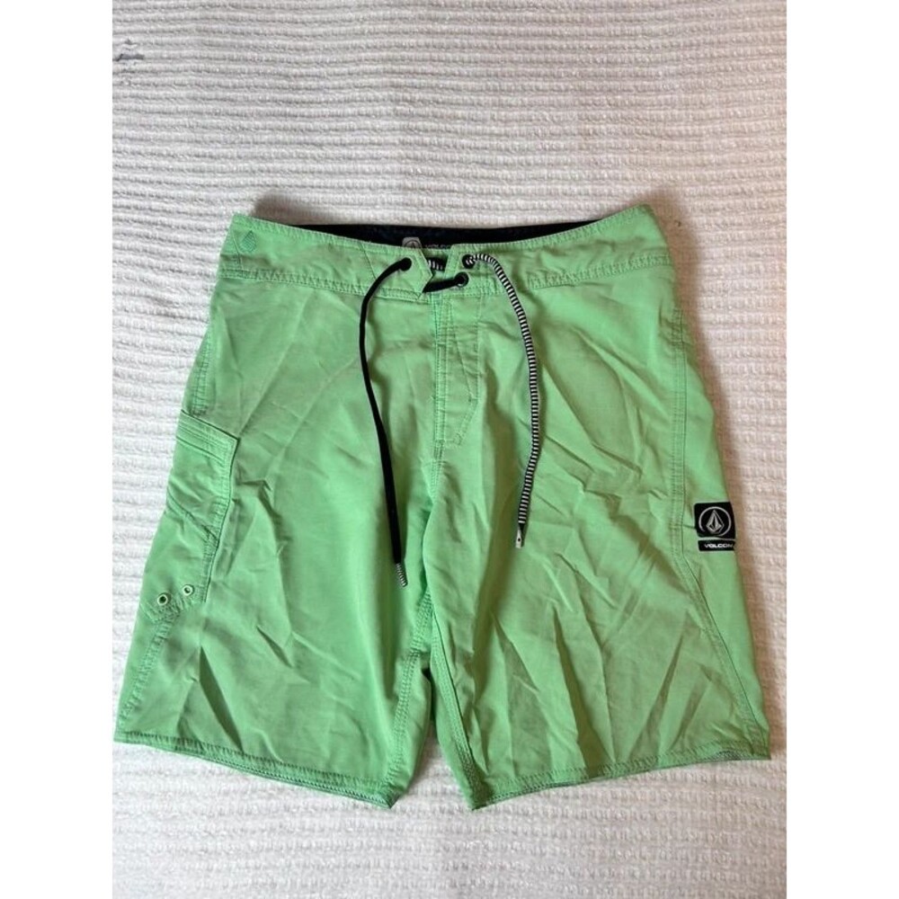 Volcom Mod Tech Board Size 30 Short Men Swim Surf Trunk Short Y2K Beach Stretch